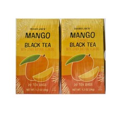 Trader Joe’s Mango Flavored Black Tea 20 Tea Bags 2 PACK