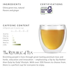 The Republic of Tea – Ginger Peach Green Tea, 50 Tea Bags, Tin Assorted Sizes