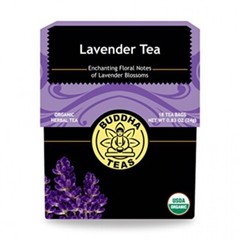 Organic Lavender Tea Kosher, Caffeine-Free, GMO-Free, 18 Bleach-Free Tea Bags
