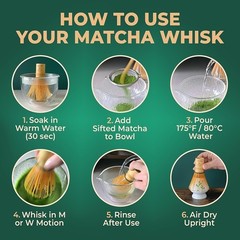 Bamboo Whisk Creamy Matcha Lattes Traditional Japanese Tea Ceremony Tool New