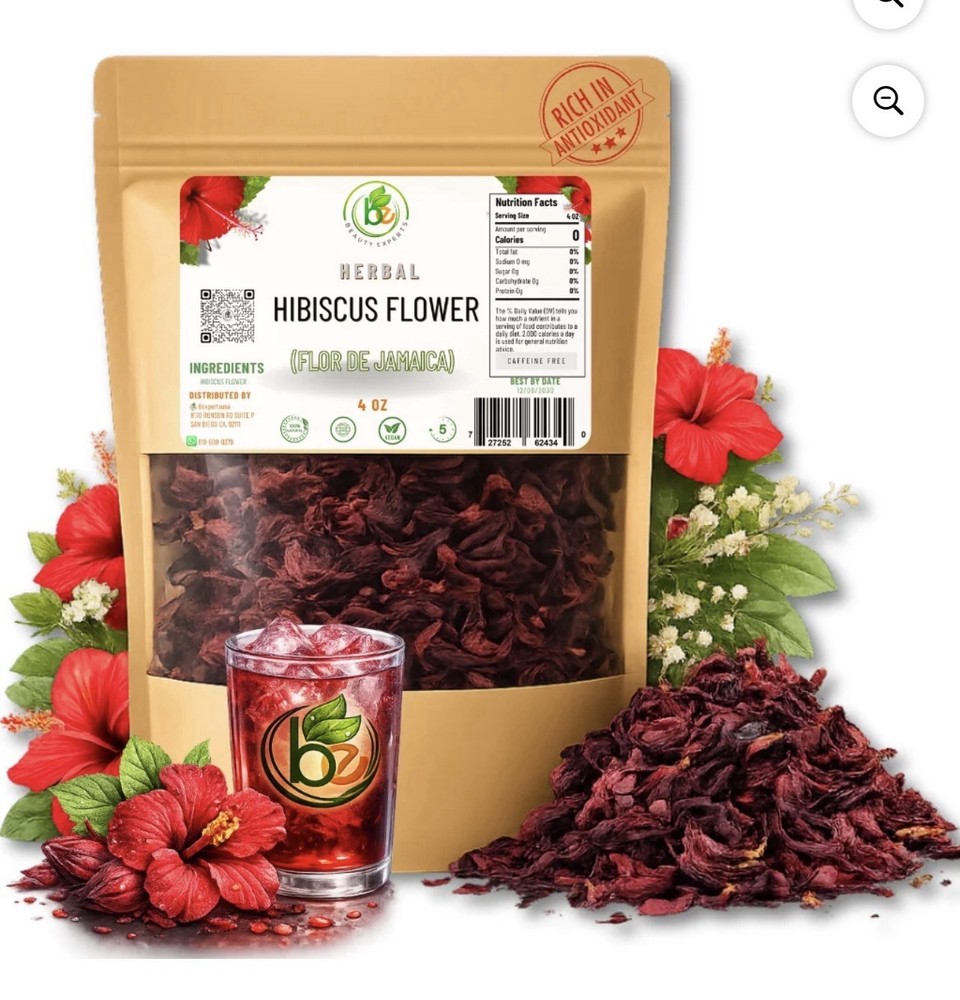 Back To Basics 4 Oz 100% Premium Dried Hibiscus Flowers Tea,Jaimaica Tea