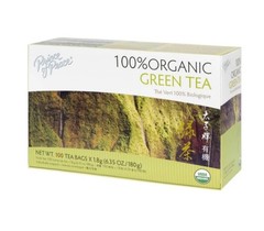 100% Organic Green Tea, 100 Tea Bags Each Box -Prince of Peace