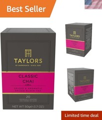 Classic Chai Tea Bags – Warming Black Tea with Cardamom & Cinnamon, 20 Count