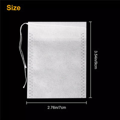 Disposable Tea Bags Bulk for Loose Leaf Tea Drawstring Empty Coffee Sachets Filt