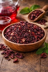 100%Premium Dried Loose Leaf Hibiscus Flowers Cut & Sifted, Flor de Jaimaica Tea