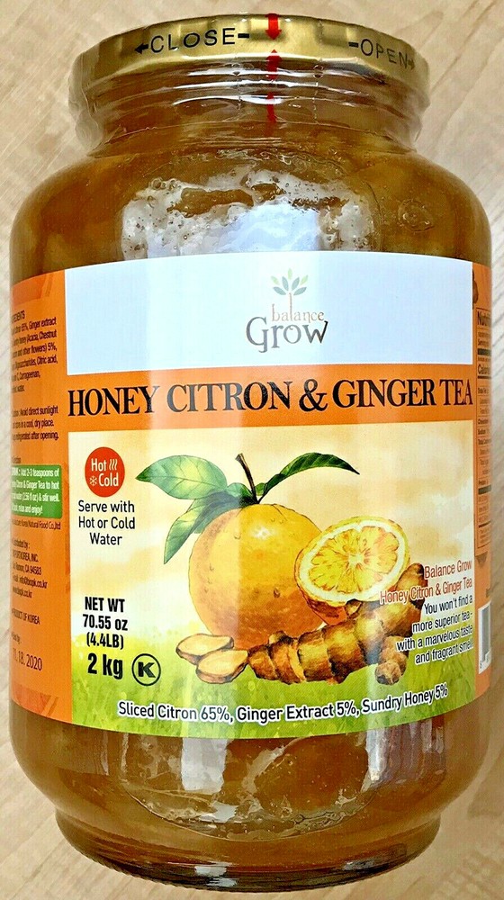 Balance Grow Honey Citron Ginger Tea/Jam, Hot or Cold, 70.55 oz (4.4 lbs)