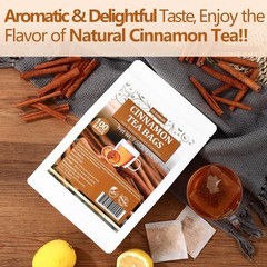 Premium 100 Pure Ceylon Cinnamon Tea Bags, Made with 100 Count (Pack of 1)