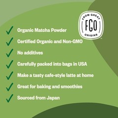 Organic Matcha Green Tea Powder, Japanese Culinary Grade for Cooking, Baking,…