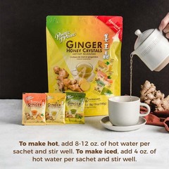 Assorted Ginger Tea Instant Ginger Honey Crystals, 30 Sachets -Prince of Peace