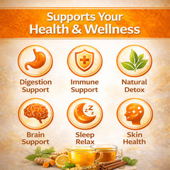 120 Premium Turmeric Ginger Cinnamon Tea Bags, 100% Natural &No Additive Support