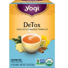 Yogi Tea – DeTox Tea (4 Pack) – Caffeine Free – 64 Organic Herbal Tea Bags