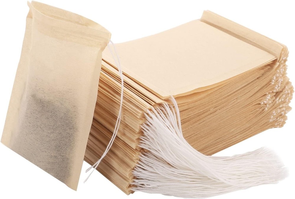 300 Empty Tea Bags Unbleached Drawstring Filter Bags Tea & Coffee 3.54×2.75