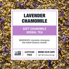 Té de hierbas con lavanda y manzanilla, mezcla calmante de hojas sueltas