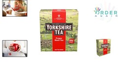 Black Tea Bags Yorkshire Red 100 Count Refreshing Classic Breakfast Blend