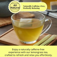 75 Lemongrass Tea Bags, All Natural Relaxing lemongrass Herbal Tea, Diuretic Tea