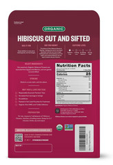 FGO Organic Hibiscus Flowers, Cut and Sifted, Loose Tea, 8Oz Resealable Bag, Pac