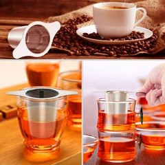 1/2 PCS Mesh Tea Infuser Stainless Metal Cup Strainer Loose Leaf Filter W/Lid