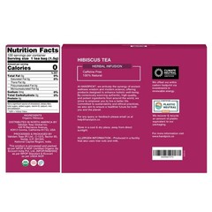HANDPICK, Organic Hibiscus Tea Bags (100 Tea Bags) | Caffeine-Free, 100% Natural