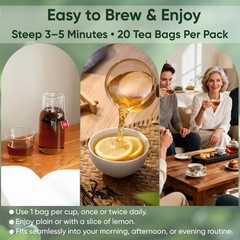 Pipi Tea, Pipi Oolong Tea Bags – Organic Whole Leaf Oolong – 20 Bags (5g Each) –