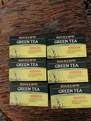 Bigelow Decaffeinated Green Tea Bags, 20 Count Box (Pack of 6) 120 Bags Exp 2028