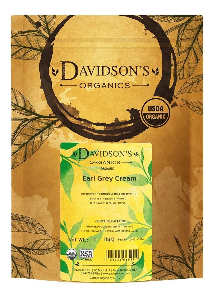 Davidson’s Organics, Earl Grey Cream, Loose Leaf Tea, 1 Pound (Pack of 1)