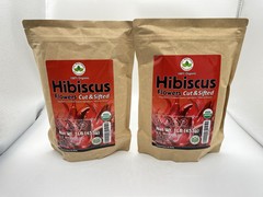 Hibiscus Tea [2 – 1LB Bags]100% CERTIFIED Organic Hibiscus Flowers Herbal Tea