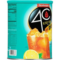(2 pack) 4C Decaf Iced Tea Mix, Lemon, 47.2 oz, 1 Ct