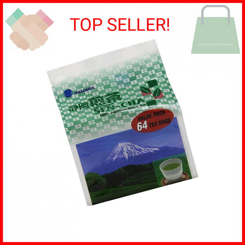 Takaokaya Tea T Green Sencha, TeaBags, 64 Count Unit