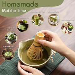 6 Pcs Matcha Whisk Set, Japanese Ceremonial Matcha Making Tools Kit for Bambo…