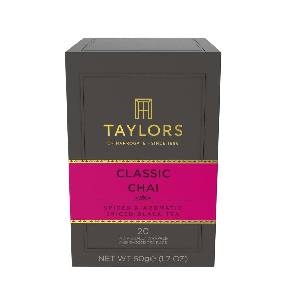 Classic Chai Black Tea Bags – Spiced, Aromatic & Carbon Neutral, 20 Count