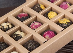 Handmade Ball-shaped Assorted Flowers Flowering Pu-erh Tea Raw 18 Pcs (120g)