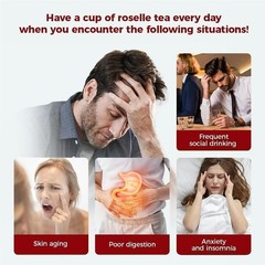 Premium 80 Hibiscus Flowers Tea Bags, 100% Natural, Handmade & Pure from Hibi