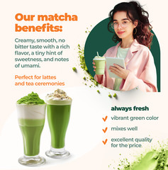Japanese Green Tea Powder CEREMONIAL GRADE MATCHA 100g – no additives, green tea
