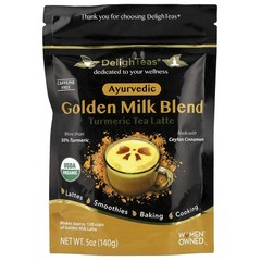 Ayurvedic Golden Milk Blend, Turmeric Tea Latte, Caffeine Free, 5 oz (140 g)