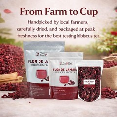Hibiscus Tea 1lb Dried Hibiscus Flower (16oz) perfect for Hibiscus Tea loose lea