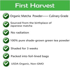 Organic Matcha Green Tea Powder – 100% Pure Matcha for Latte & Baking
