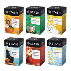 Tea Soothing Herbal Tea 6 Flavor Variety Pack, 6 Boxes with 18-20 Tea Bags Each