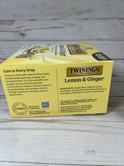 Twinings Lemon & Ginger Flavoured Herbal Tea 50 Bags Soothe Digestion 2x 10/27