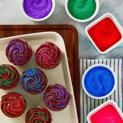 Red Sanding Sugar for Baking Decorations (3 Pack, 3.7 oz)