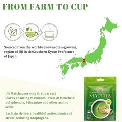 Premium Japanese Ceremonial Matcha Green Tea Powder,Uji Matcha for Drinking a…