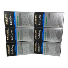 Lot of 6 NEW Bigelow Earl Grey Black Tea Bags Decaffeinated 120 Bags Total