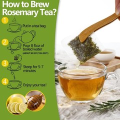 ULTHMOK Rosemary Tea Bags 100 Count Pure Natural Caffeine Free Herbal Tea