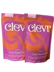 2x Clevr Blends Chai SuperLatte – Instant Oat Milk Latte with Probiotics – 12 oz