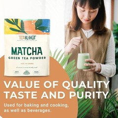 Matcha Green Tea Powder 5oz Unsweetened Pure for Baking Smoothies Latte Drinks