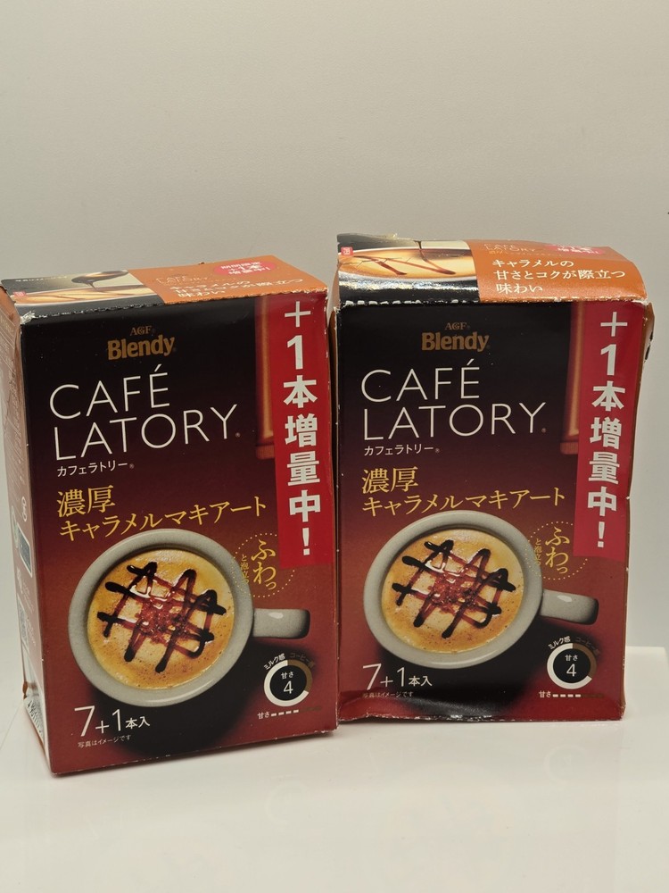 AGF Blendy Cafe Latory Caramel Macchiato 2 Packs Of 8 Sticks / Made In Japan