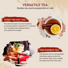 Rooibos Tea Organic, 100 Tea bags, Pure Premuim Rooibos Tea, Naturally Sweet …