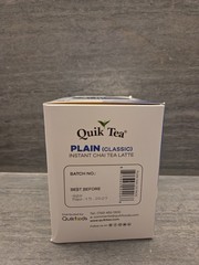 Quik Tea – PLAIN CLASSIC Instant Chai Tea Latte 20 servings / All Natural
