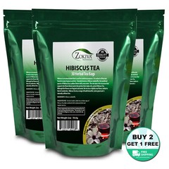 Hibiscus Tea Bags 3-Pack (90 Bags) All-Natural Caffeine-Free Hibiscus Flower Tea