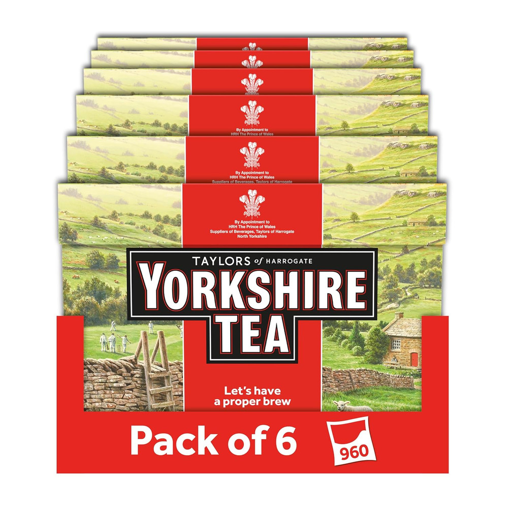 Yorkshire Tea, Red, Black Tea, Pillow Tea Bags, 240 Count (Pack of 1), Refreshin