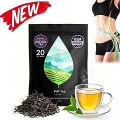 PiPi Tea Organic Oolong Tea Bags – Whole Leaf, 20 Bags (4g Each) – Cortisol & Ca